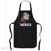 4th Of July Merica Usa Flag Bald Eagle Patriotic Veteran Apron thumb 0