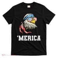4th Of July Merica Usa Flag Bald Eagle Patriotic Veteran T-Shirt thumb 0