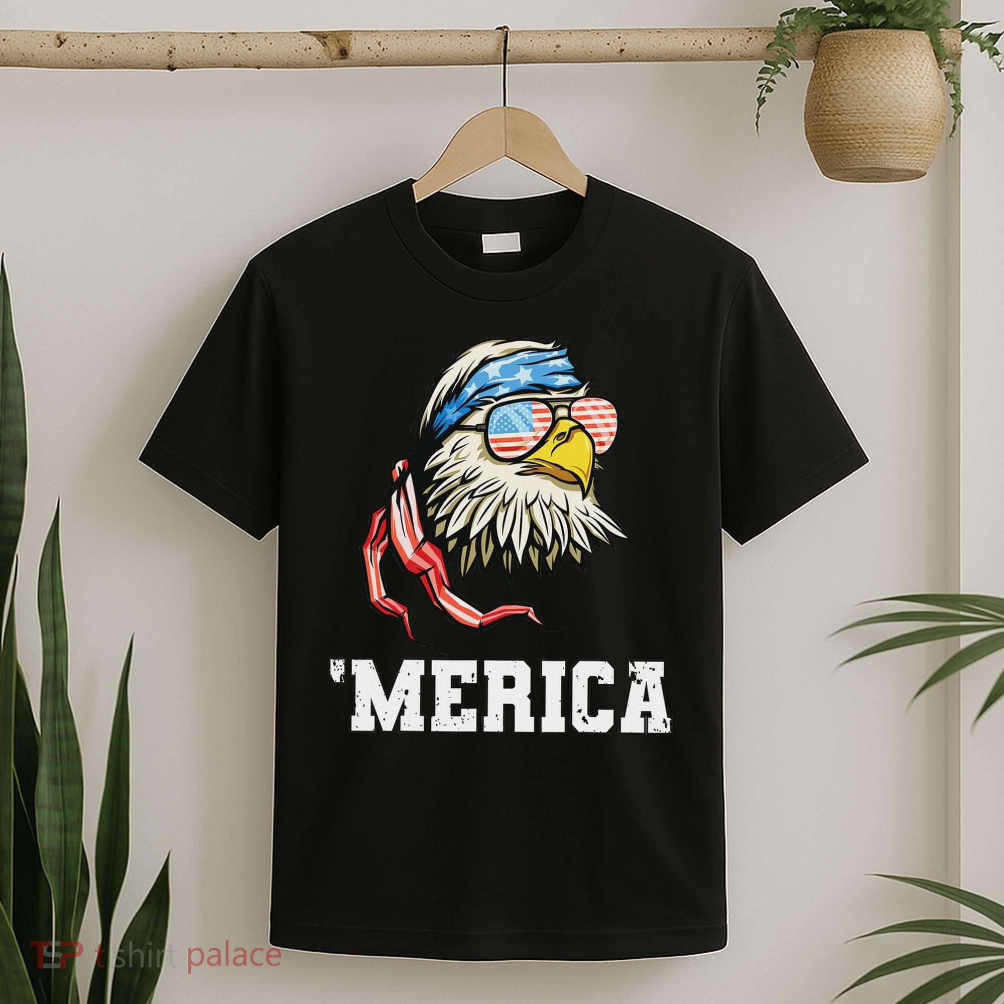 4th Of July Merica Usa Flag Bald Eagle Patriotic Veteran T-Shirt