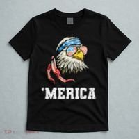 4th Of July Merica Usa Flag Bald Eagle Patriotic Veteran T-Shirt thumb 5
