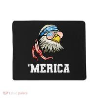 4th Of July Merica Usa Flag Bald Eagle Patriotic Veteran Mousepad thumb 0