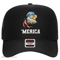 4th Of July Merica Usa Flag Bald Eagle Patriotic Veteran Hat thumb 0