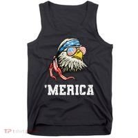 4th Of July Merica Usa Flag Bald Eagle Patriotic Veteran Tank Top thumb 0