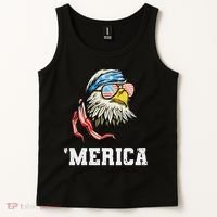 4th Of July Merica Usa Flag Bald Eagle Patriotic Veteran Tank Top thumb 2