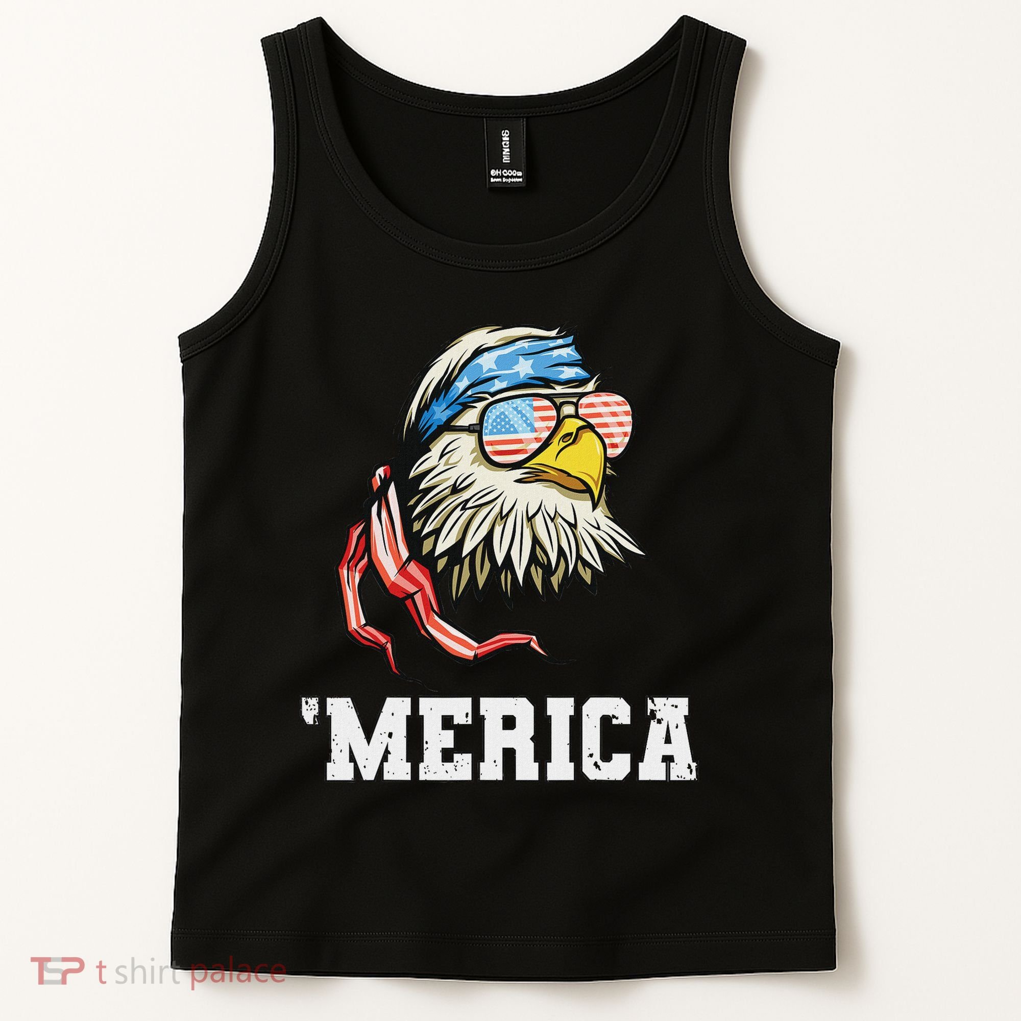 4th Of July Merica Usa Flag Bald Eagle Patriotic Veteran Tank Top