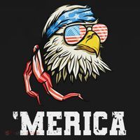 4th Of July Merica Usa Flag Bald Eagle Patriotic Veteran Visor thumb 3