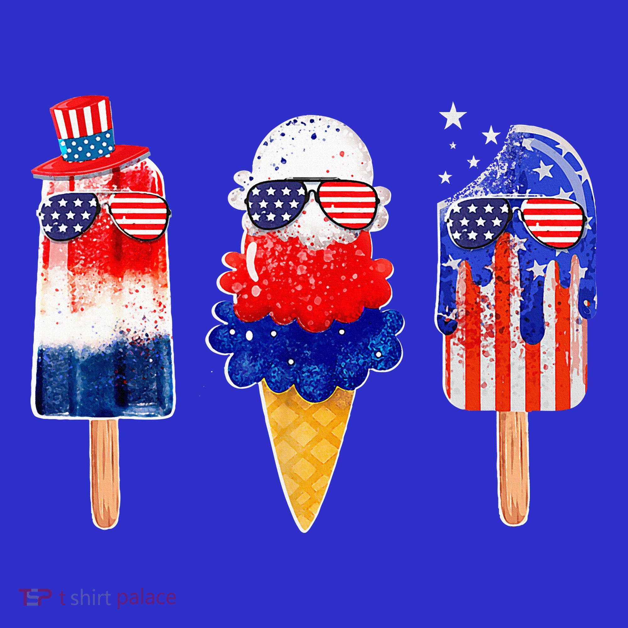 4th Of July Popsicle Red White Blue American Flag Long Sleeve Shirt