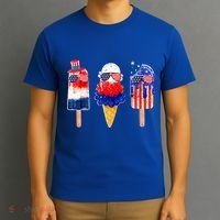 4th Of July Popsicle Red White Blue American Flag T-Shirt thumb 3