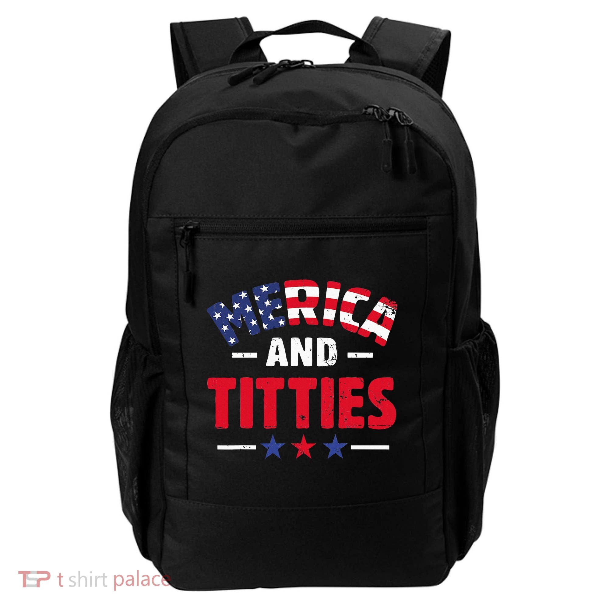 4th of July Merica and Titties Funny Backpack