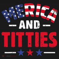 4th of July Merica and Titties Funny Women's Hoodie thumb 2