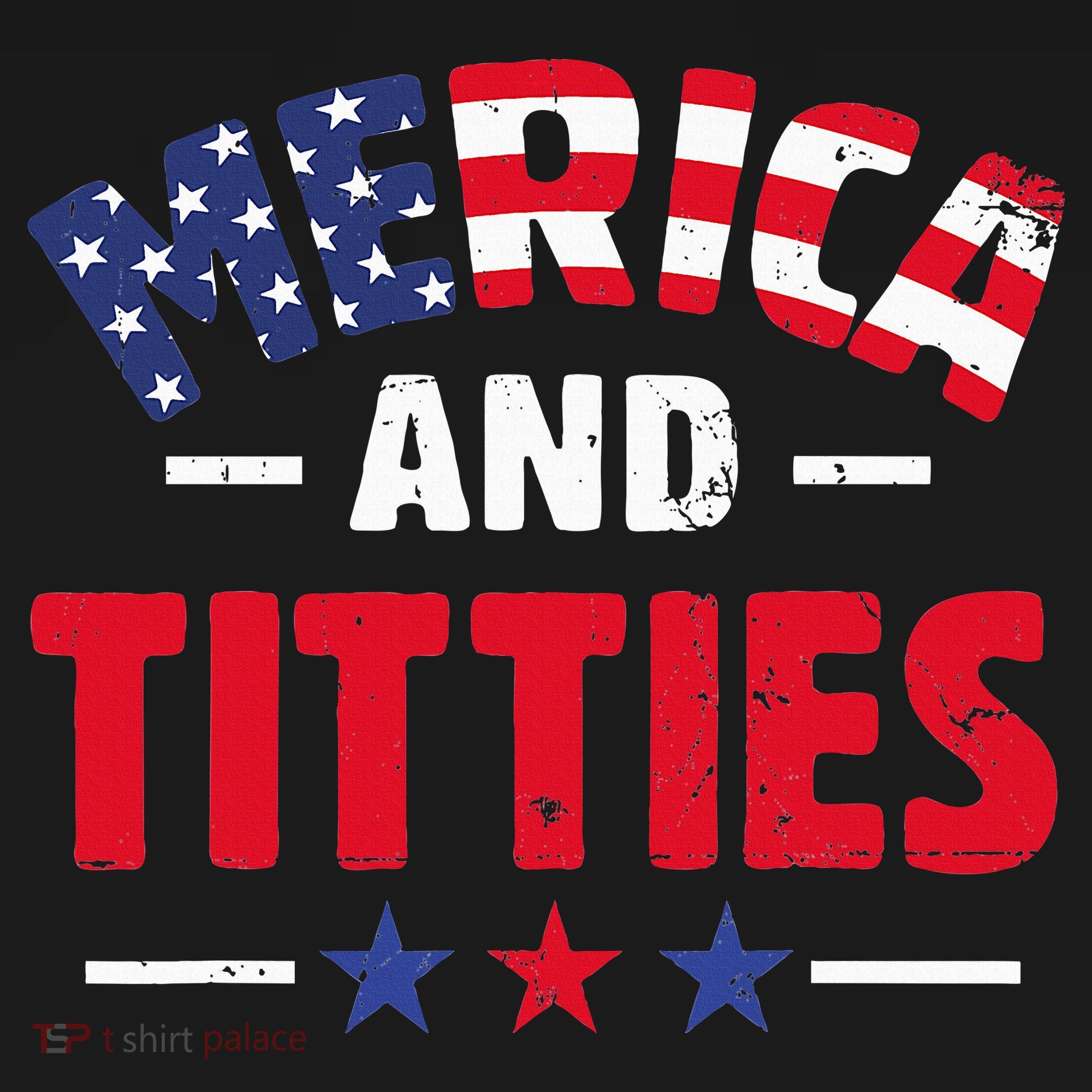4th of July Merica and Titties Funny Women's Tank Top