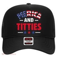 4th of July Merica and Titties Funny Hat thumb 0