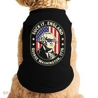 4th of July Suck It England George Washington 1776 Doggie Tank thumb 0