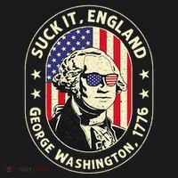 4th of July Suck It England George Washington 1776 Apron thumb 3
