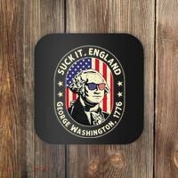 4th of July Suck It England George Washington 1776 Coaster thumb 0