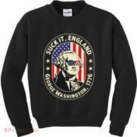 4th of July Suck It England George Washington 1776 Kids Sweatshirt thumb 0