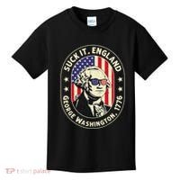 4th of July Suck It England George Washington 1776 Kids T-Shirt thumb 0