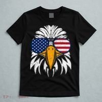 4th of July Bald Eagle Patriotic American Flag Glasses T-Shirt thumb 5