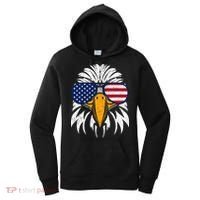 4th of July Bald Eagle Patriotic American Flag Glasses Women's Hoodie thumb 0