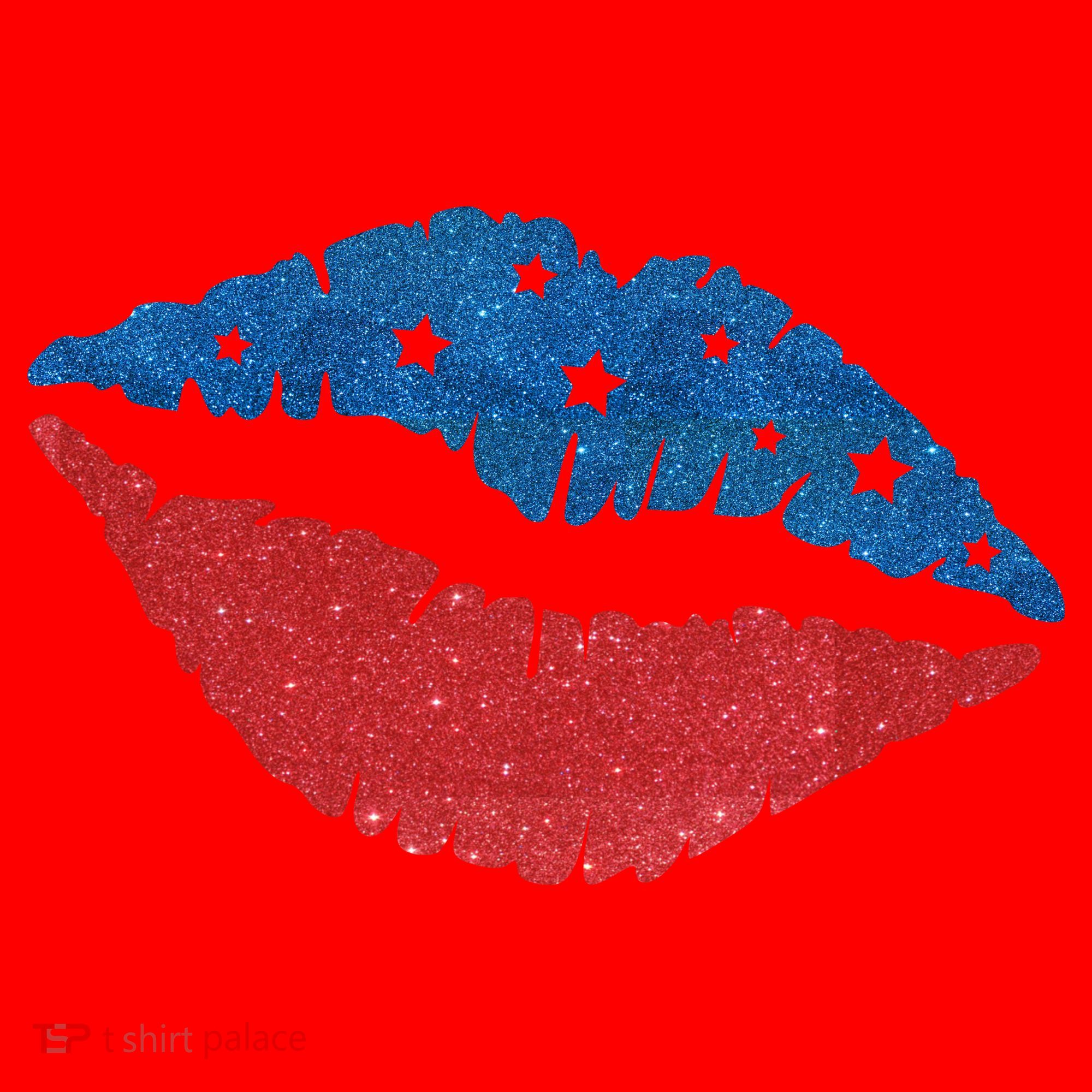 4th Of July Lips Celebration Santa Hat