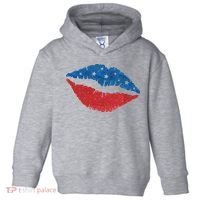 4th Of July Lips Celebration Toddler Hoodie thumb 0