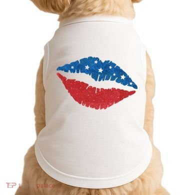 4th Of July Lips Celebration Doggie Tank