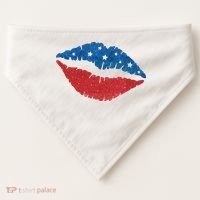 4th Of July Lips Celebration USA-Made Doggie Bandana thumb 0