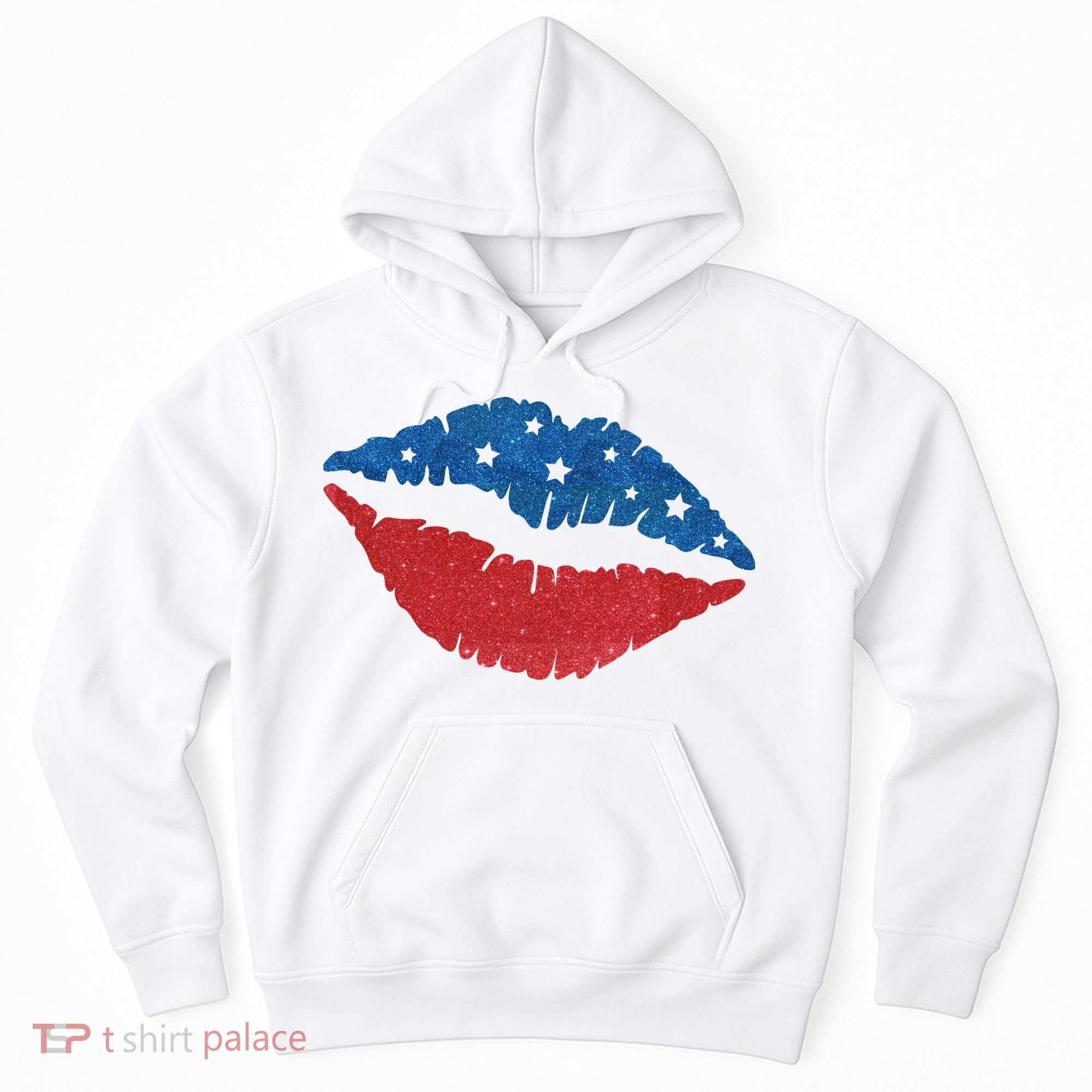 4th Of July Lips Celebration Hoodie