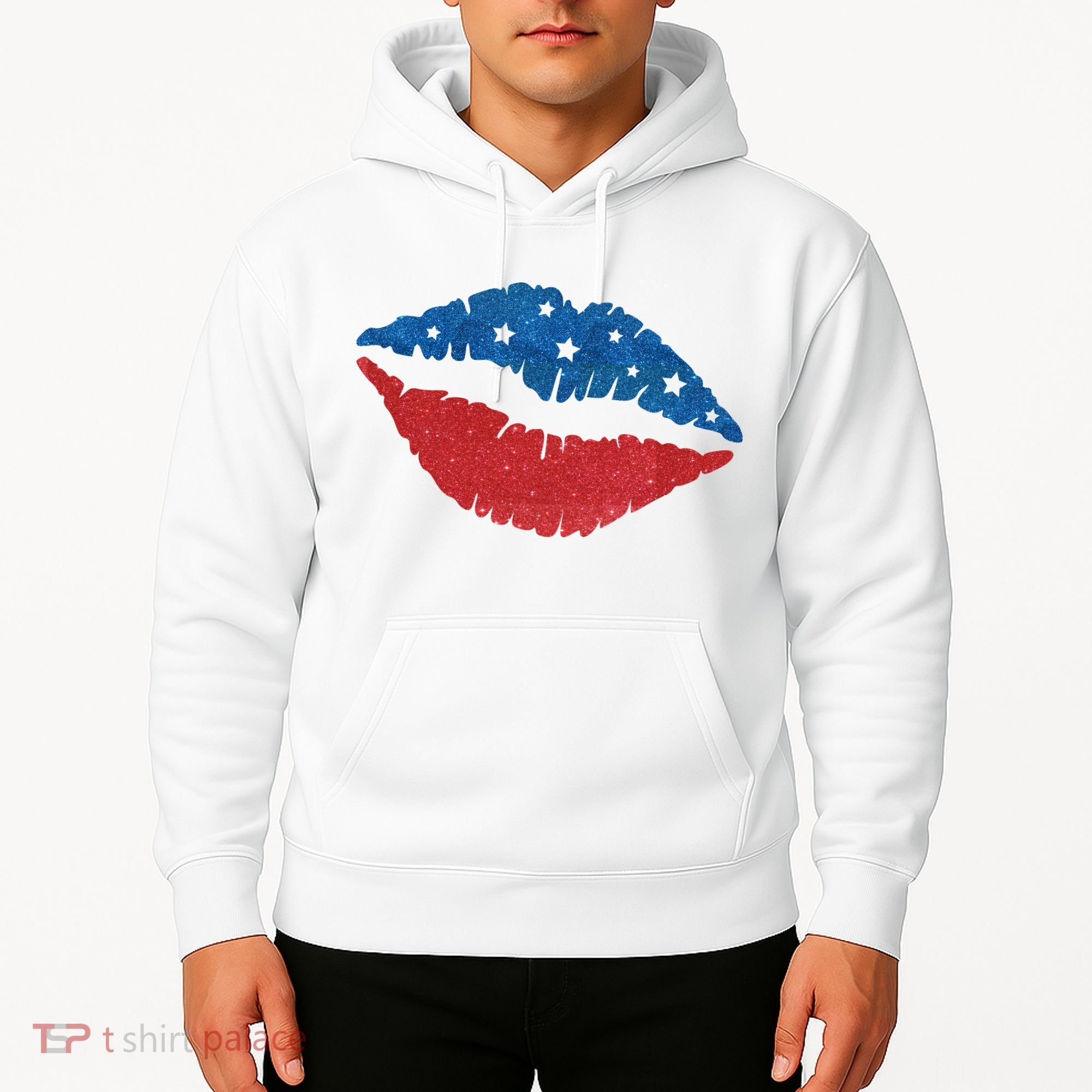 4th Of July Lips Celebration Hoodie