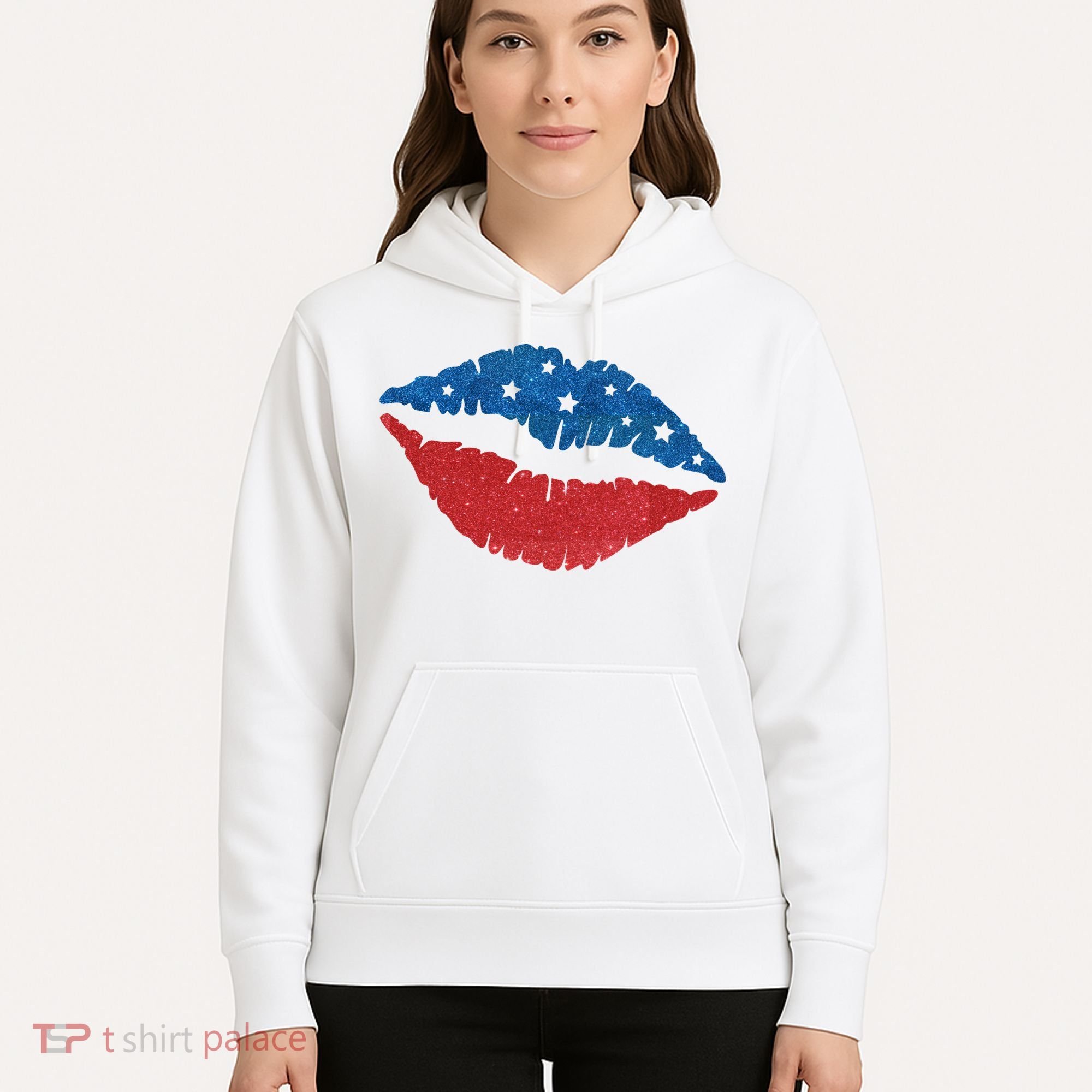 4th Of July Lips Celebration Hoodie