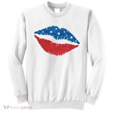 4th Of July Lips Celebration Sweatshirt