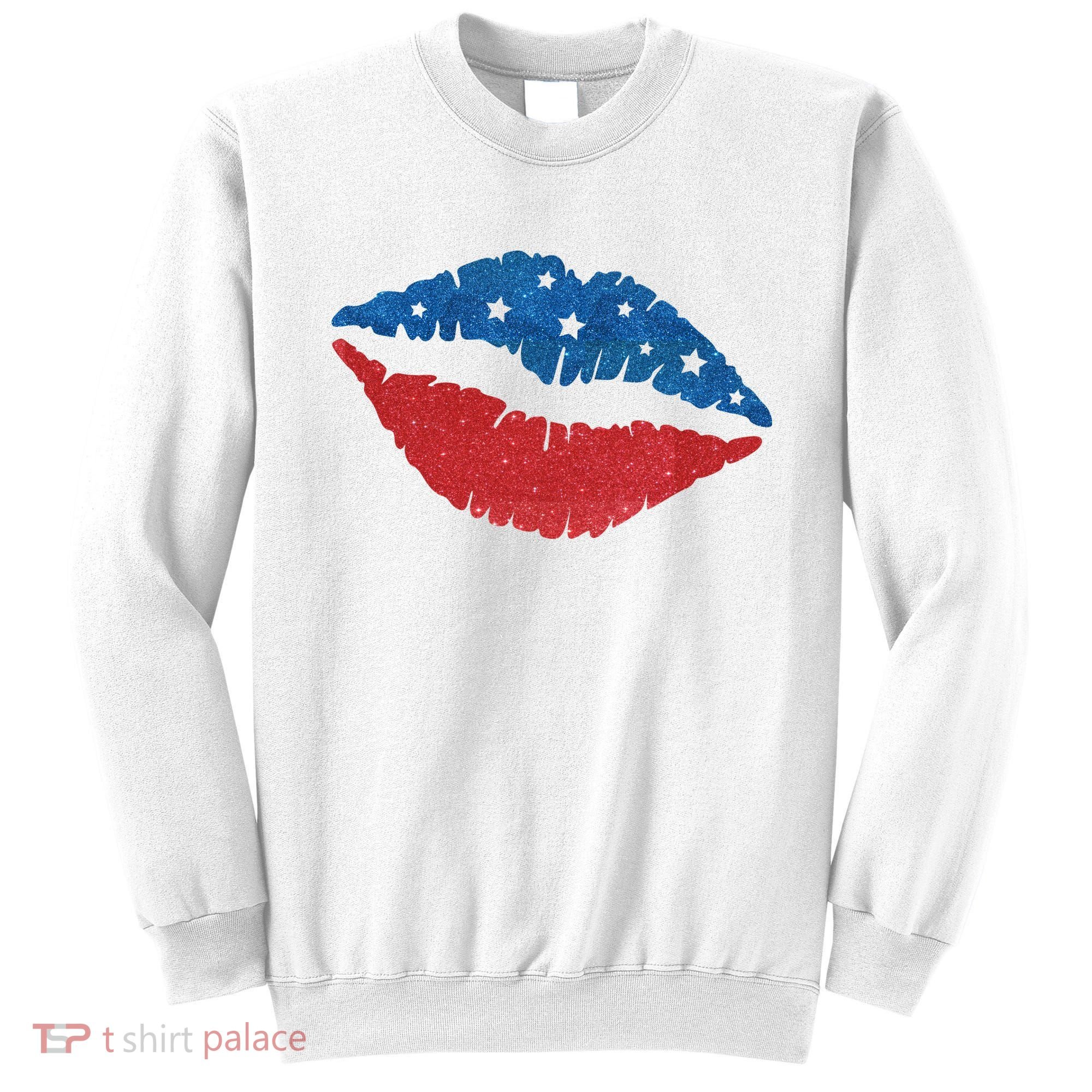4th Of July Lips Celebration Sweatshirt