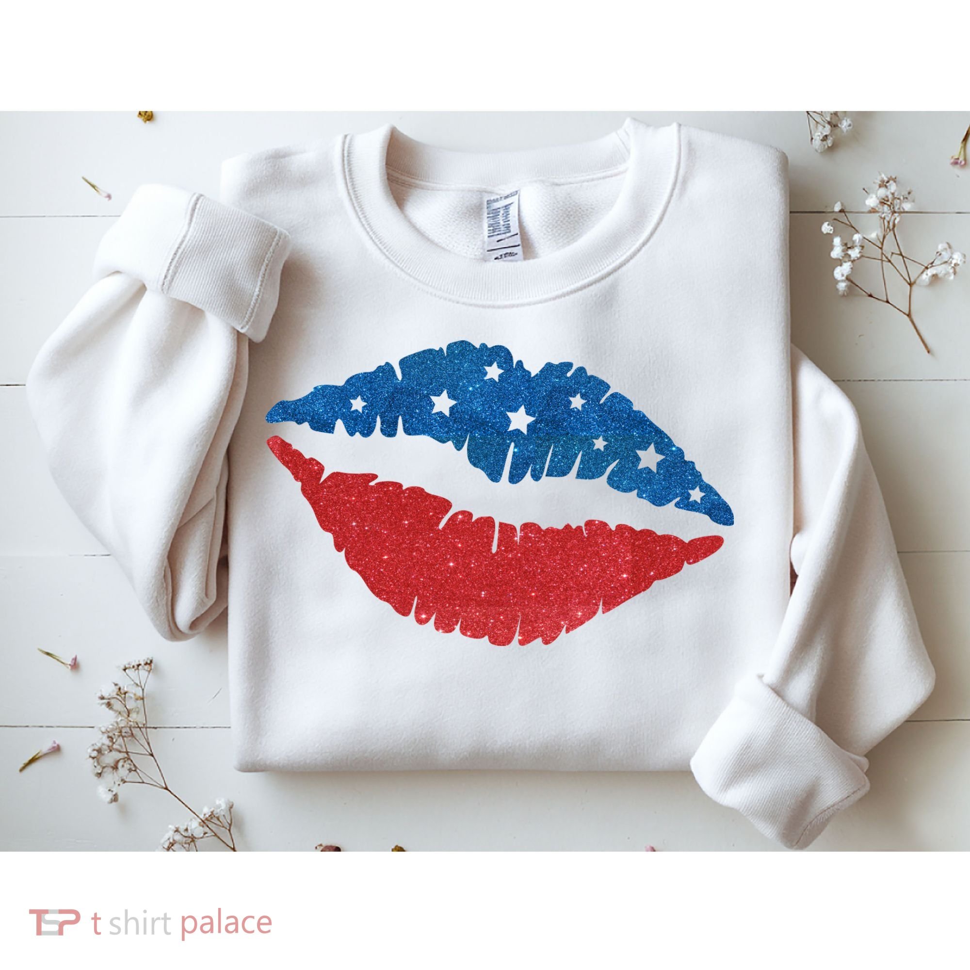 4th Of July Lips Celebration Sweatshirt