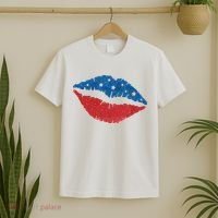 4th Of July Lips Celebration T-Shirt thumb 2