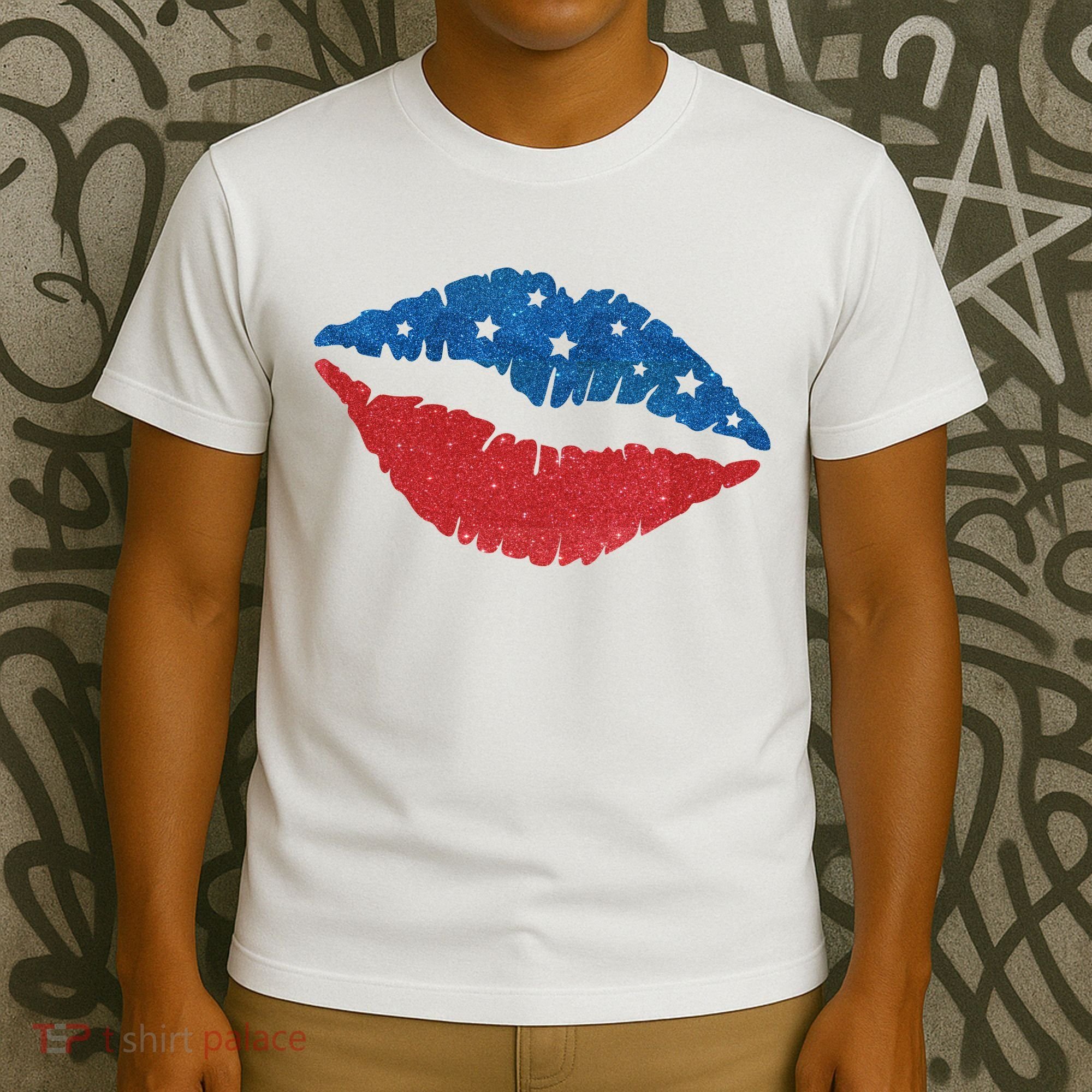 4th Of July Lips Celebration T-Shirt