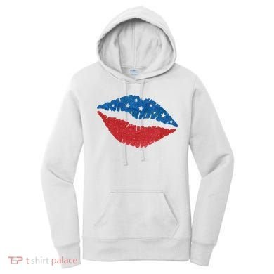 4th Of July Lips Celebration Women's Hoodie