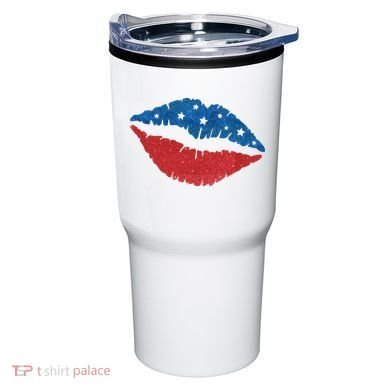 4th Of July Lips Celebration Tumbler