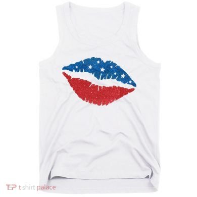 4th Of July Lips Celebration Tank Top
