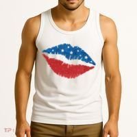 4th Of July Lips Celebration Tank Top thumb 3
