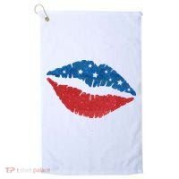4th Of July Lips Celebration Golf Towel thumb 0