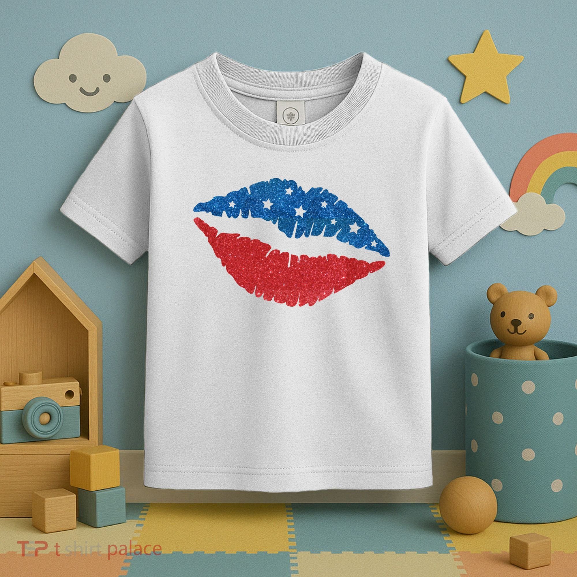 4th Of July Lips Celebration Toddler T-Shirt