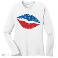 4th Of July Lips Celebration Women's Long Sleeve Shirt thumb 0