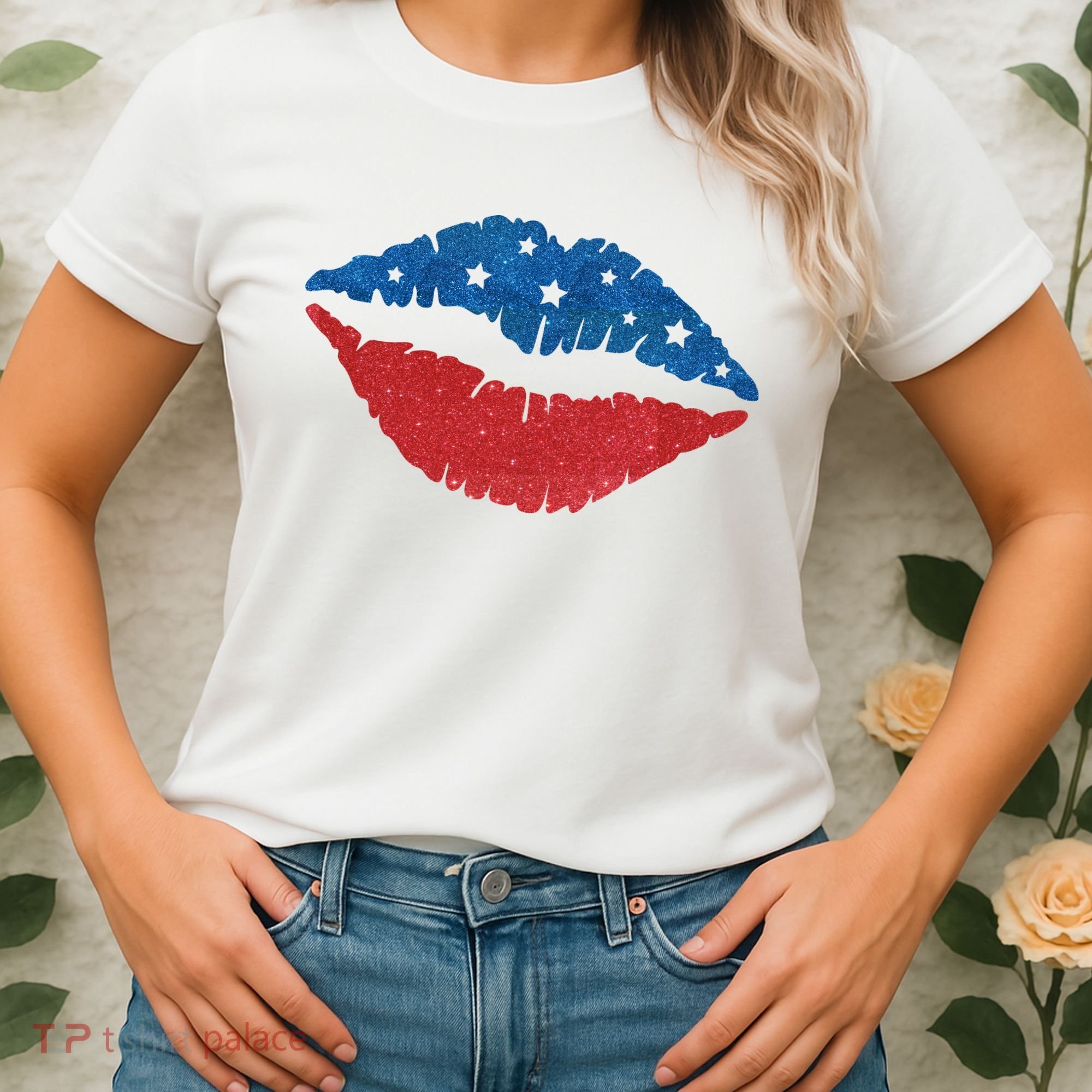 4th Of July Lips Celebration Women's T-Shirt