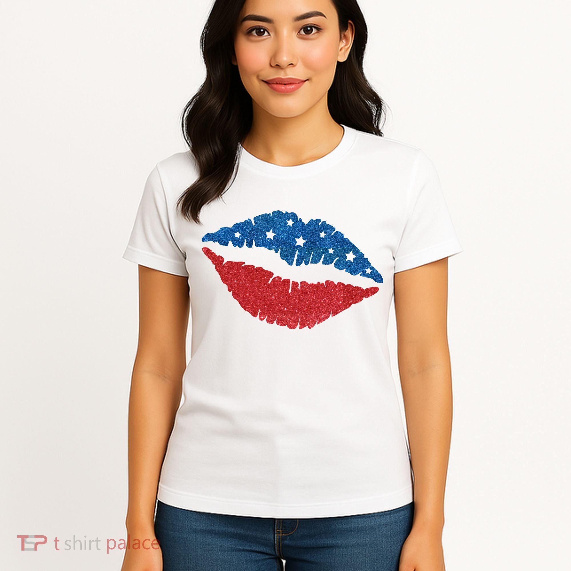 4th Of July Lips Celebration Women's T-Shirt