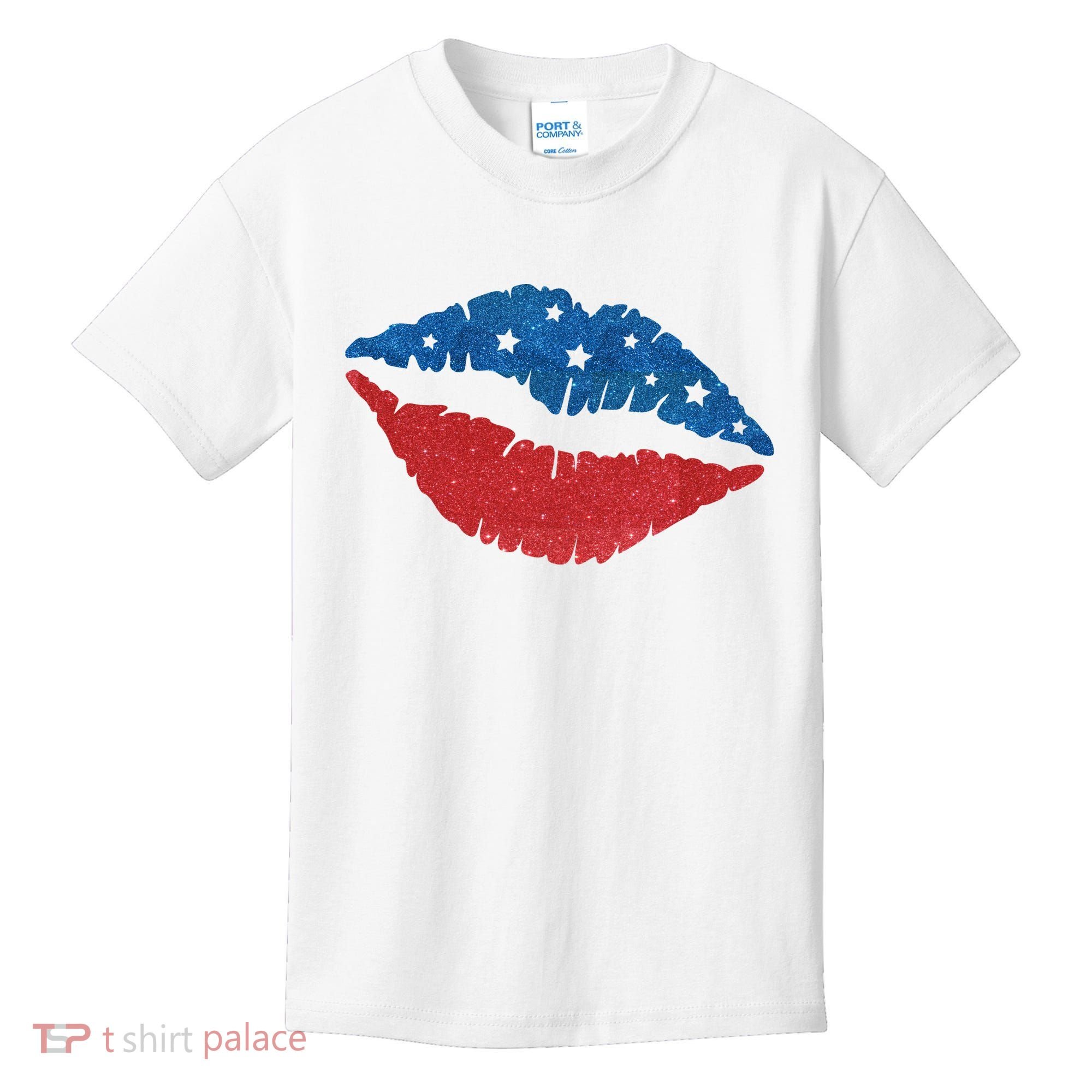4th Of July Lips Celebration Kids T-Shirt