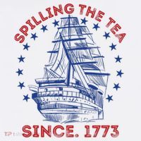 4th Of July Spilling The Tea Since 1773 History Teacher Long Sleeve Shirt thumb 2