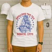 4th Of July Spilling The Tea Since 1773 History Teacher T-Shirt thumb 6