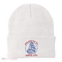4th Of July Spilling The Tea Since 1773 History Teacher Beanie thumb 0