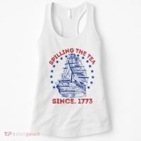 4th Of July Spilling The Tea Since 1773 History Teacher Women's Tank Top thumb 0