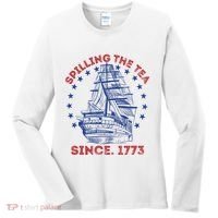 4th Of July Spilling The Tea Since 1773 History Teacher Women's Long Sleeve Shirt thumb 0